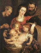 Peter Paul Rubens The Sacred Family with Holy Isabel oil painting artist